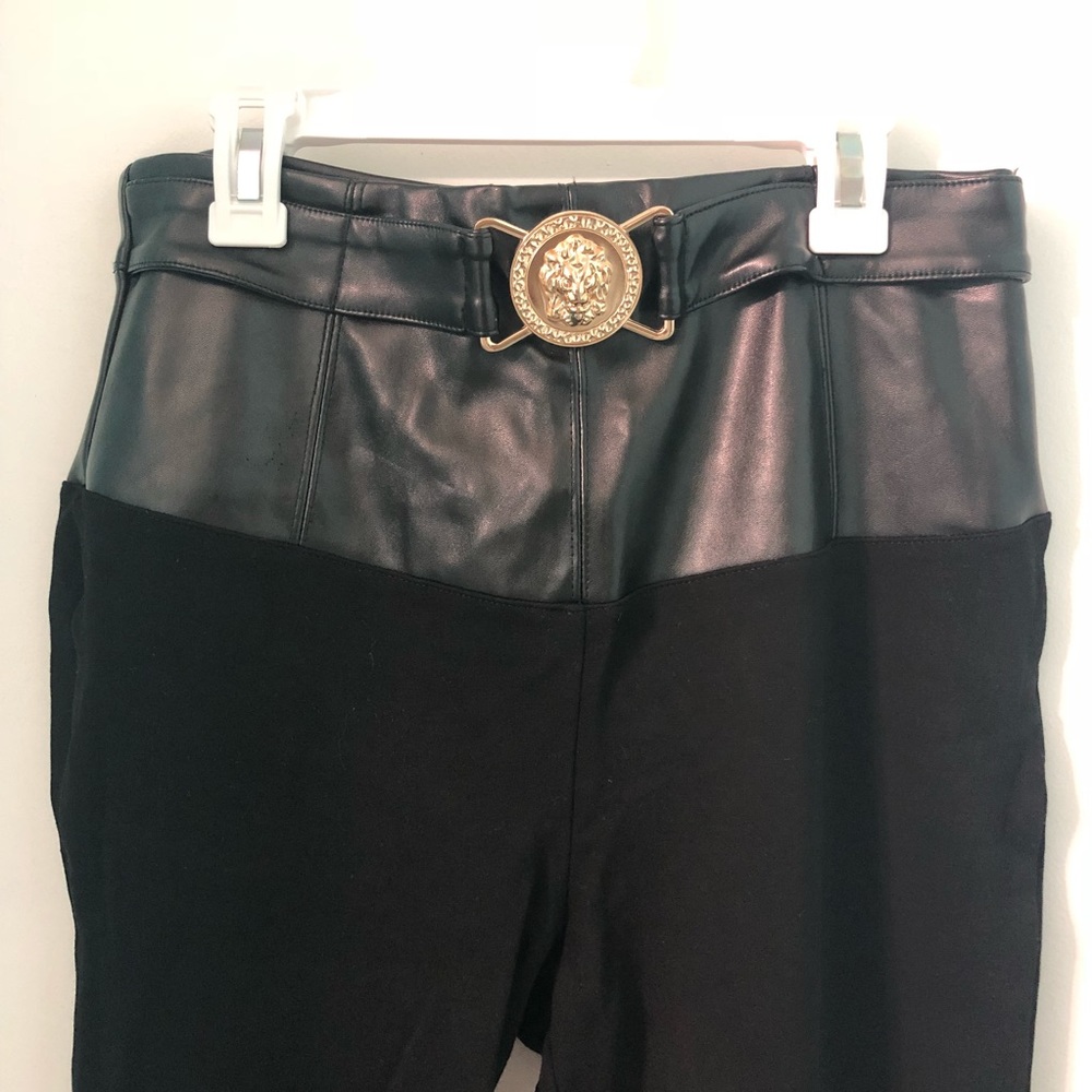 Black Bebe embellished leggings